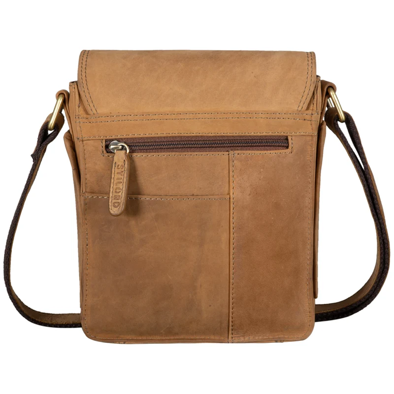 "Alessio" Leder Messenger Bag Männer klein