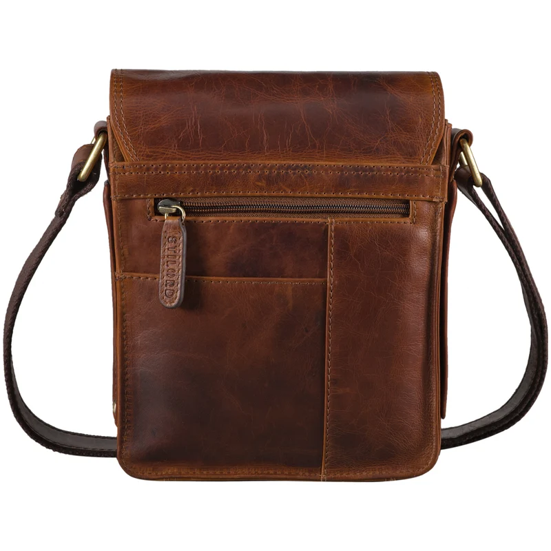 "Alessio" Leder Messenger Bag Männer klein