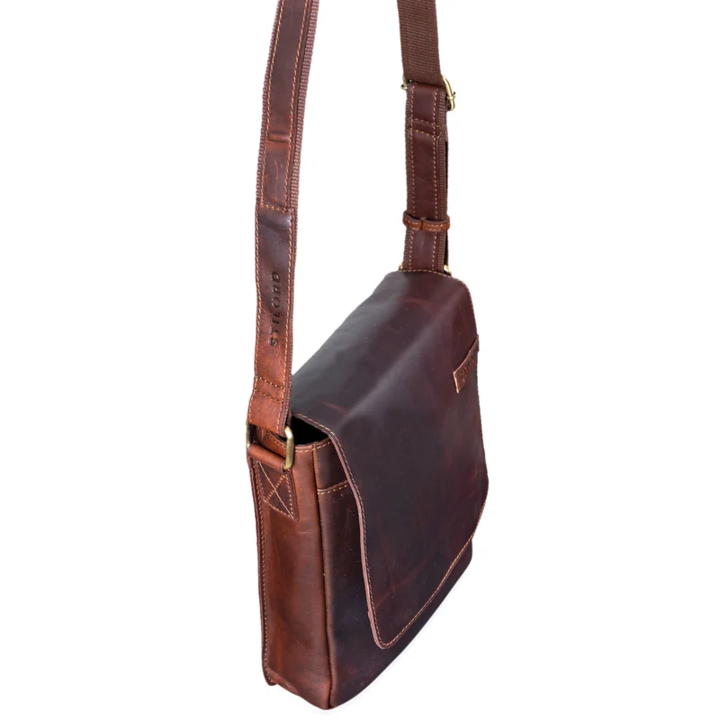 "Dario" Herren Umhängetasche Leder Vintage
