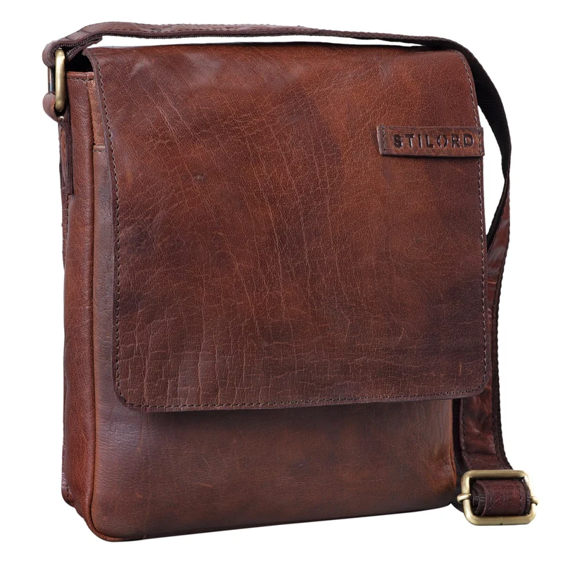 "Dario" Herren Umhängetasche Leder Vintage