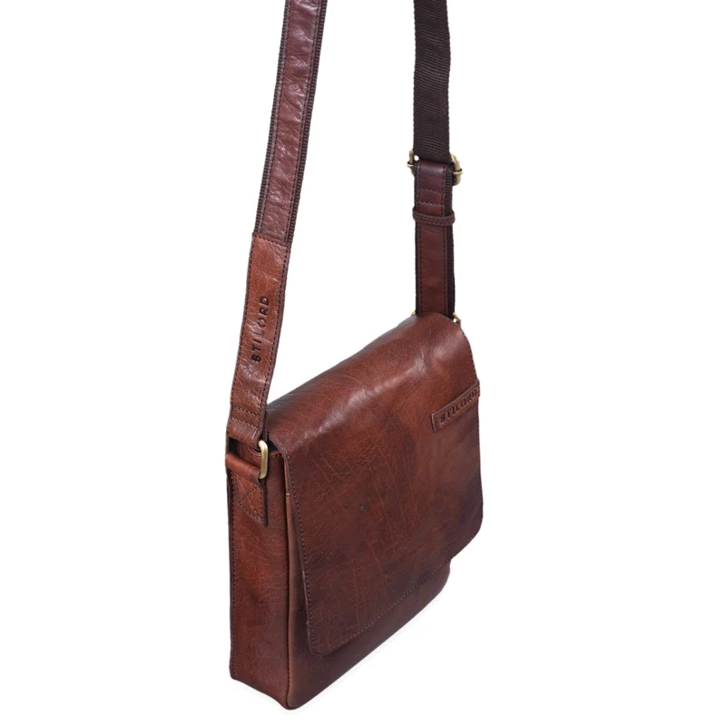 "Dario" Herren Umhängetasche Leder Vintage
