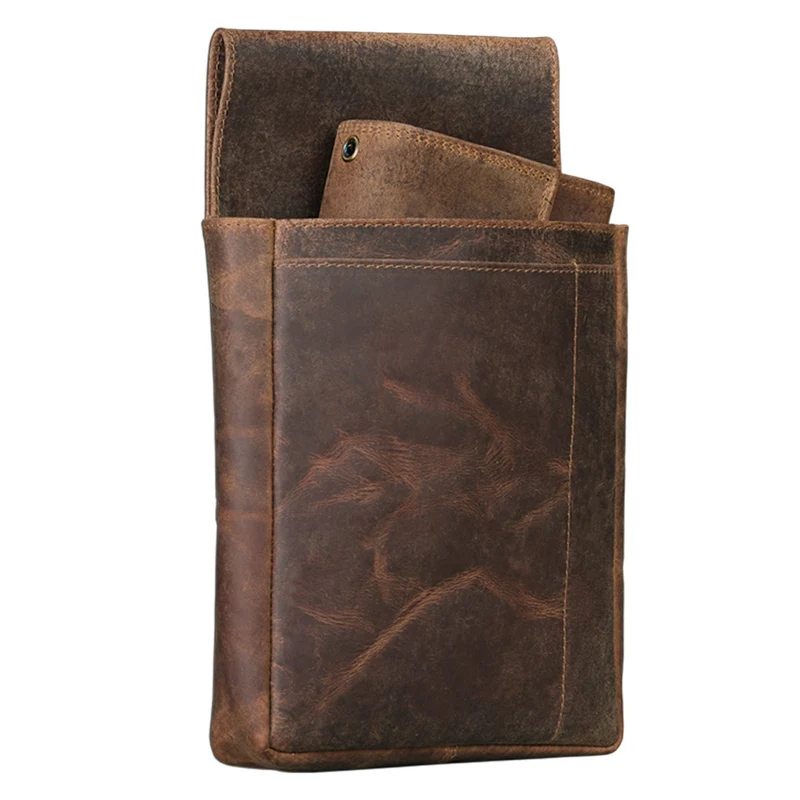 Leder Kellnerbörse im Set mit Holster Vintage Design