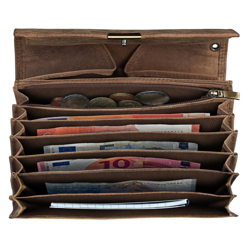Leder Kellnerbörse im Set mit Holster Vintage Design