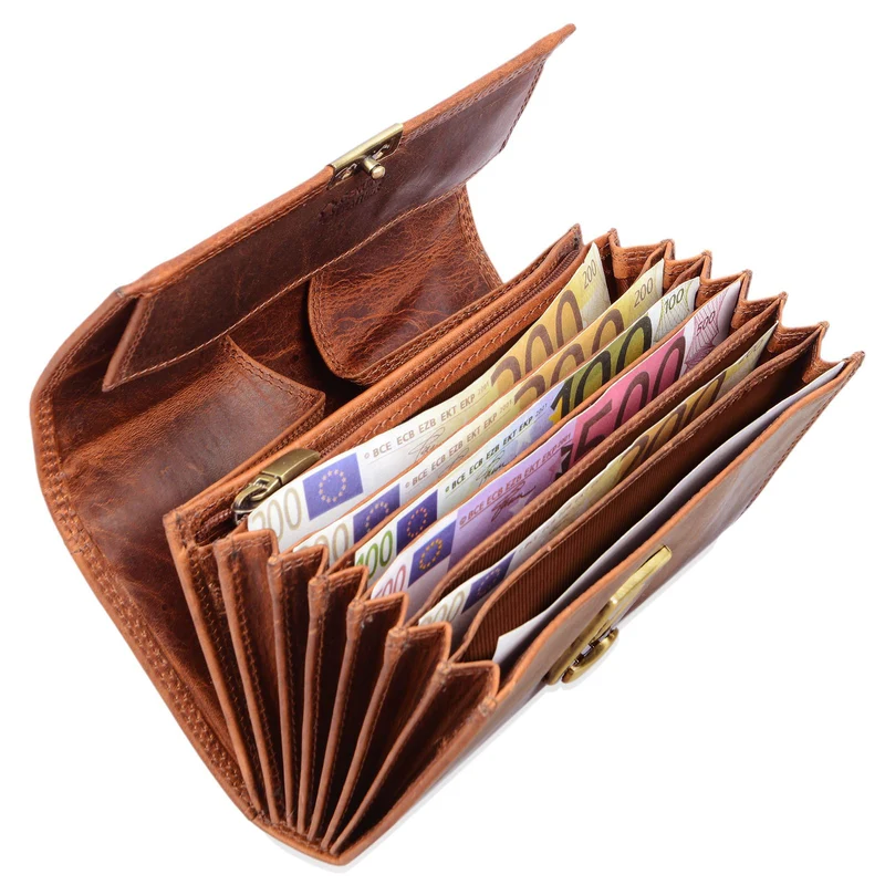 Leder Kellnerbörse im Set mit Holster Vintage Design