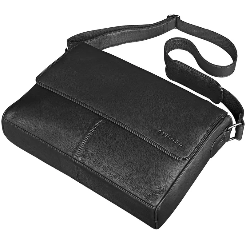 "Oskar" Messenger Bag Leder 15 Zoll Damen und Herren Echtleder