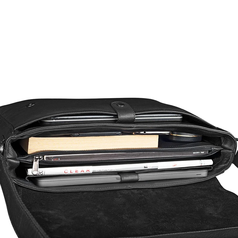 "Oskar" Messenger Bag Leder 15 Zoll Damen und Herren Echtleder