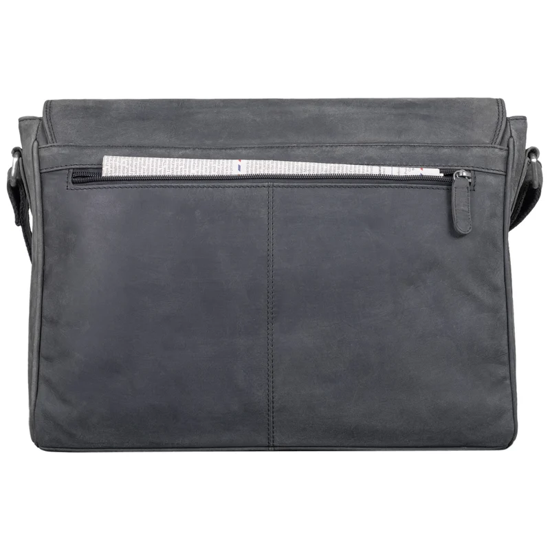 "Oskar" Messenger Bag Leder 15 Zoll Damen und Herren Echtleder