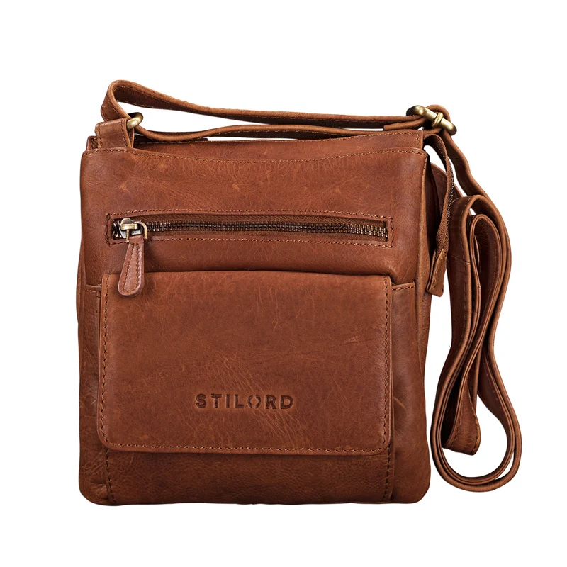 "Leon" Schultertasche klein Leder