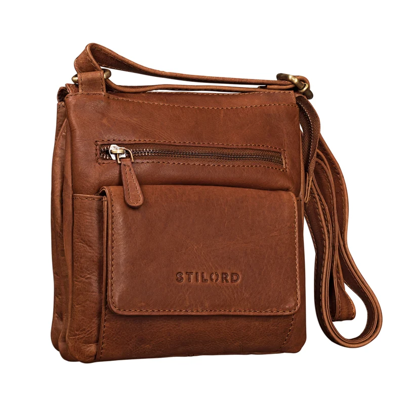 "Leon" Schultertasche klein Leder