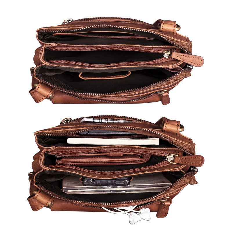 "Leon" Schultertasche klein Leder
