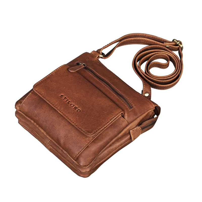 "Leon" Schultertasche klein Leder
