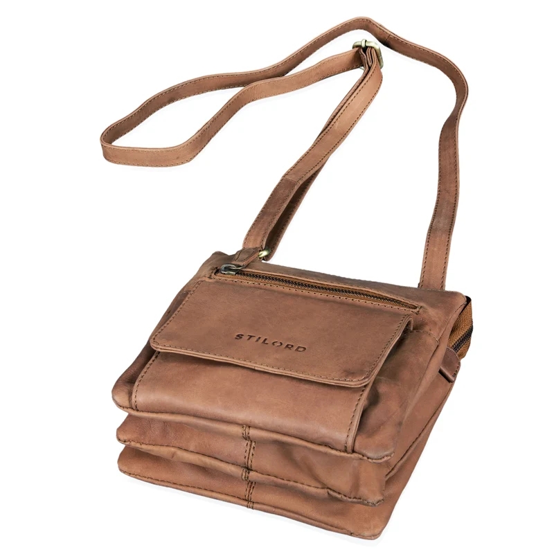 "Leon" Schultertasche klein Leder