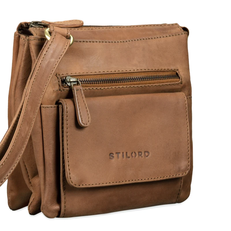 "Leon" Schultertasche klein Leder