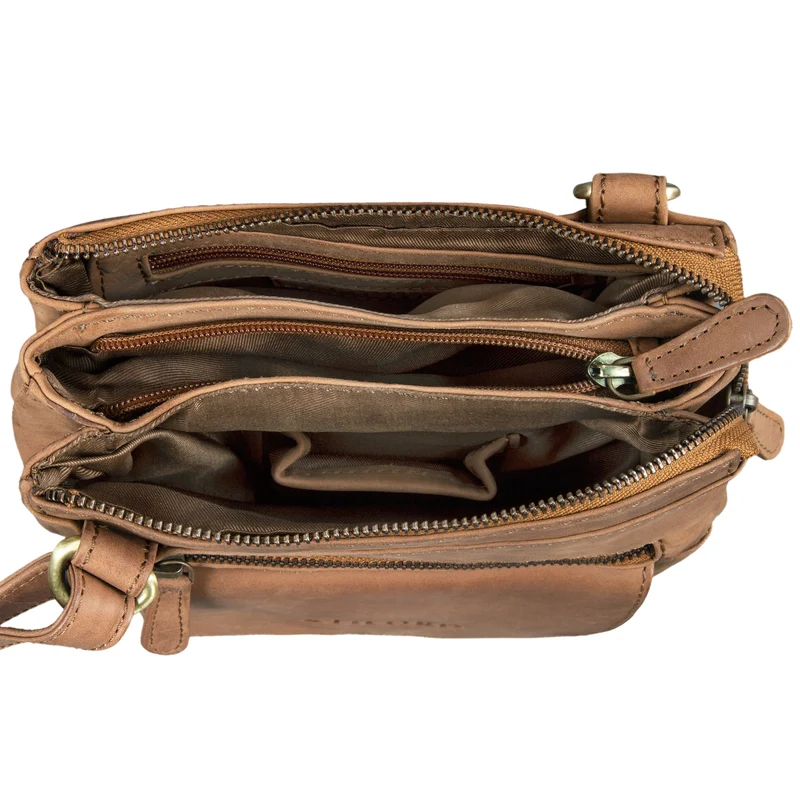 "Leon" Schultertasche klein Leder