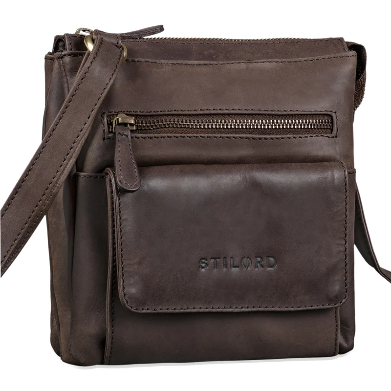 "Leon" Schultertasche klein Leder