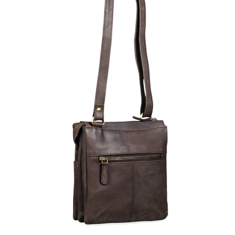 "Leon" Schultertasche klein Leder