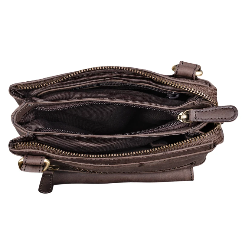 "Leon" Schultertasche klein Leder