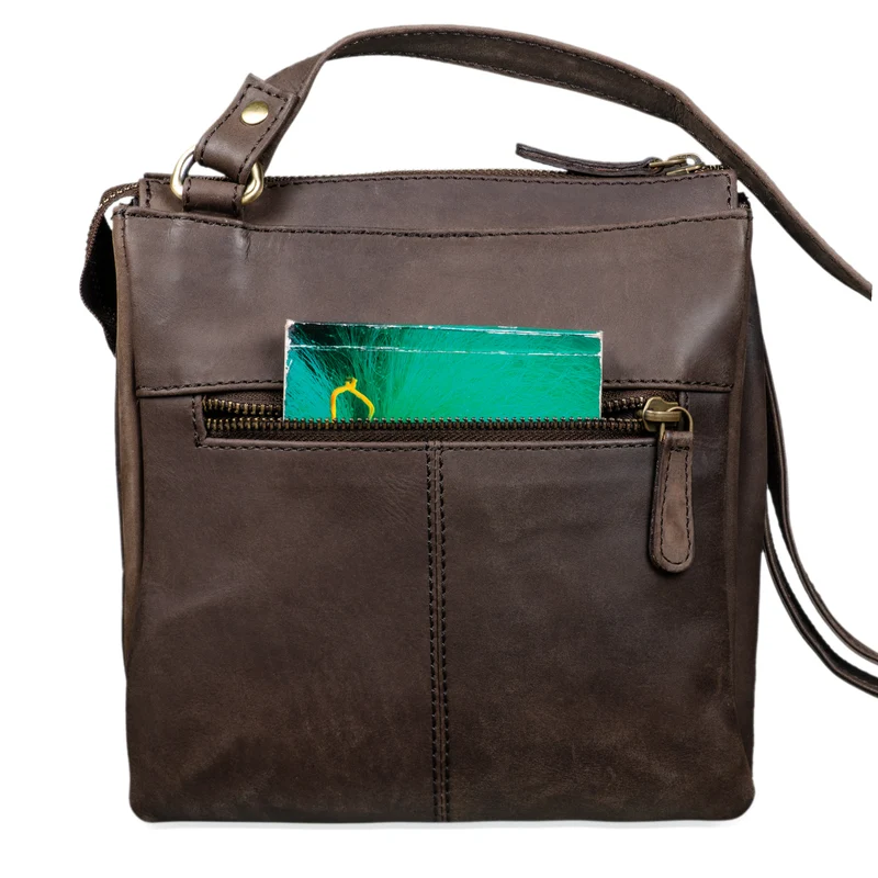 "Leon" Schultertasche klein Leder