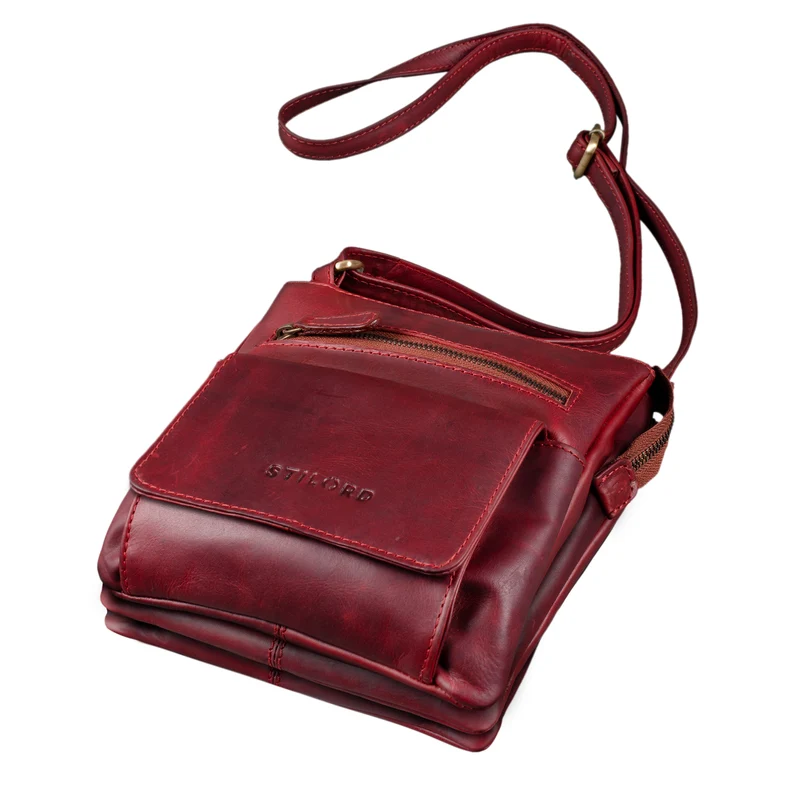 "Leon" Schultertasche klein Leder
