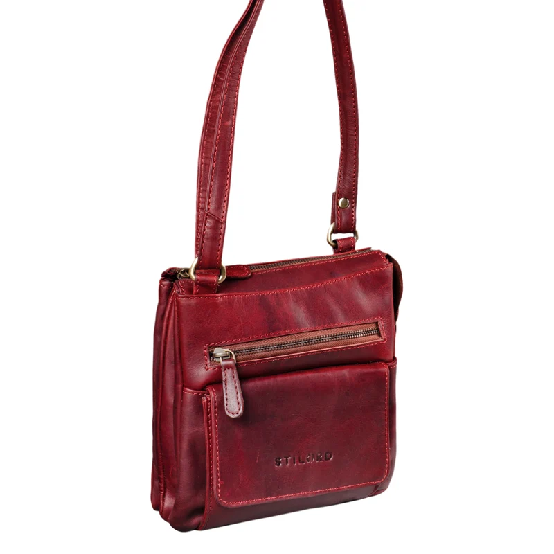 "Leon" Schultertasche klein Leder