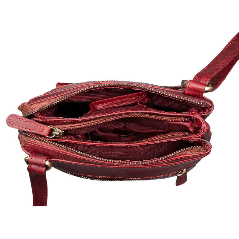 "Leon" Schultertasche klein Leder