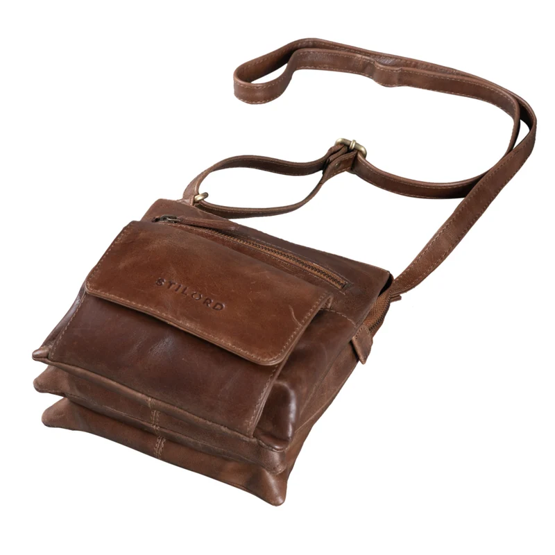 "Leon" Schultertasche klein Leder