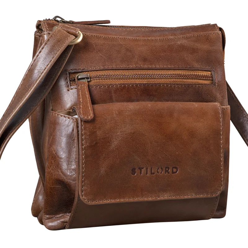 "Leon" Schultertasche klein Leder