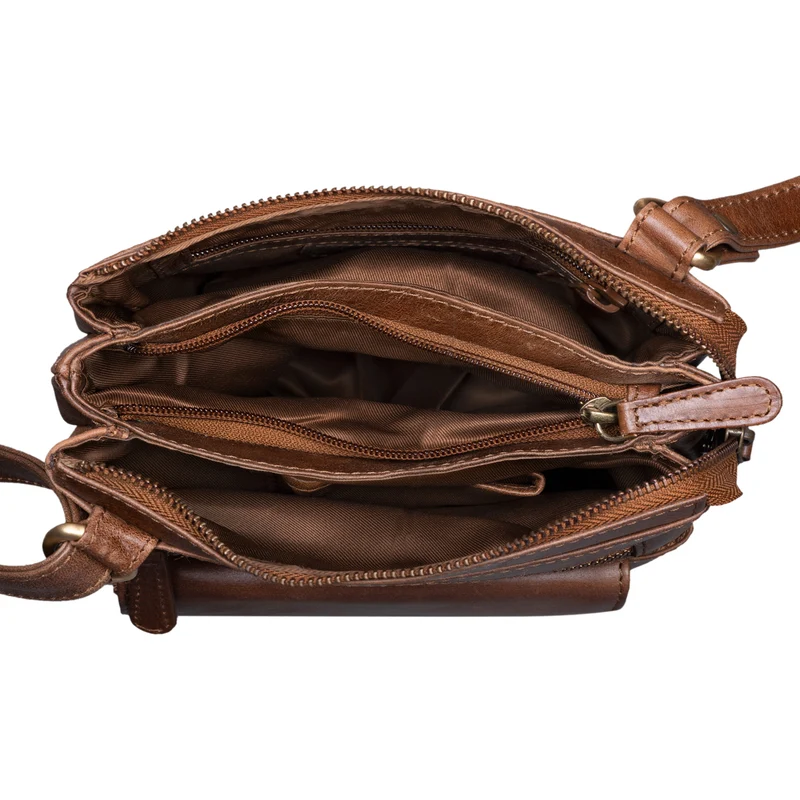 "Leon" Schultertasche klein Leder