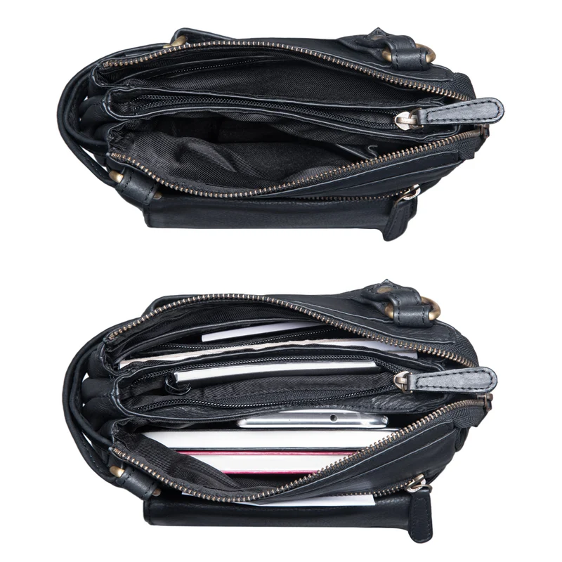 "Leon" Schultertasche klein Leder
