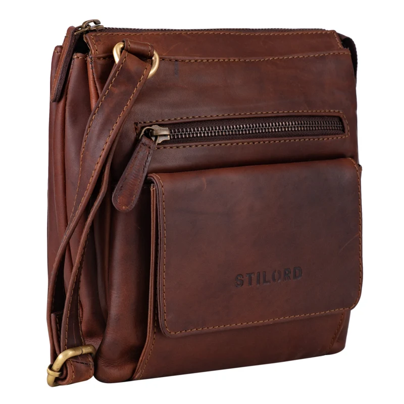 "Leon" Schultertasche klein Leder