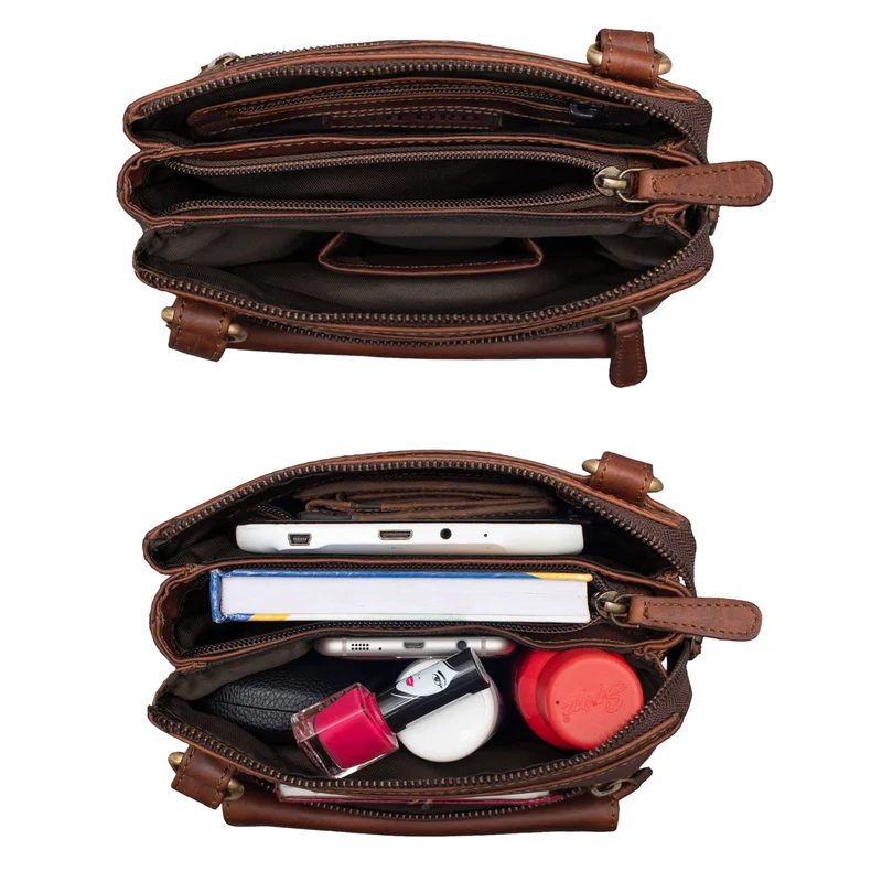 "Leon" Schultertasche klein Leder