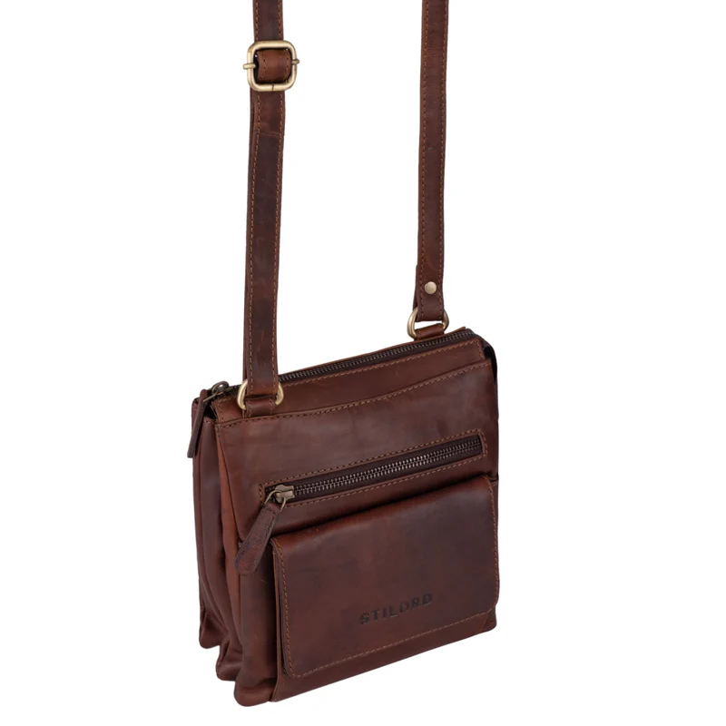 "Leon" Schultertasche klein Leder