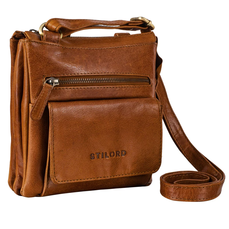 "Leon" Schultertasche klein Leder