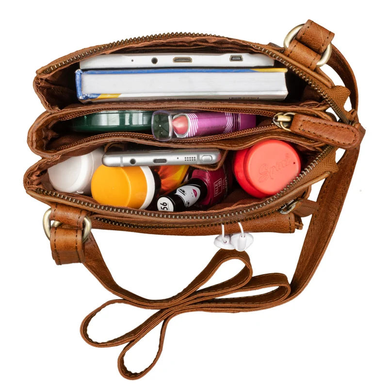 "Leon" Schultertasche klein Leder