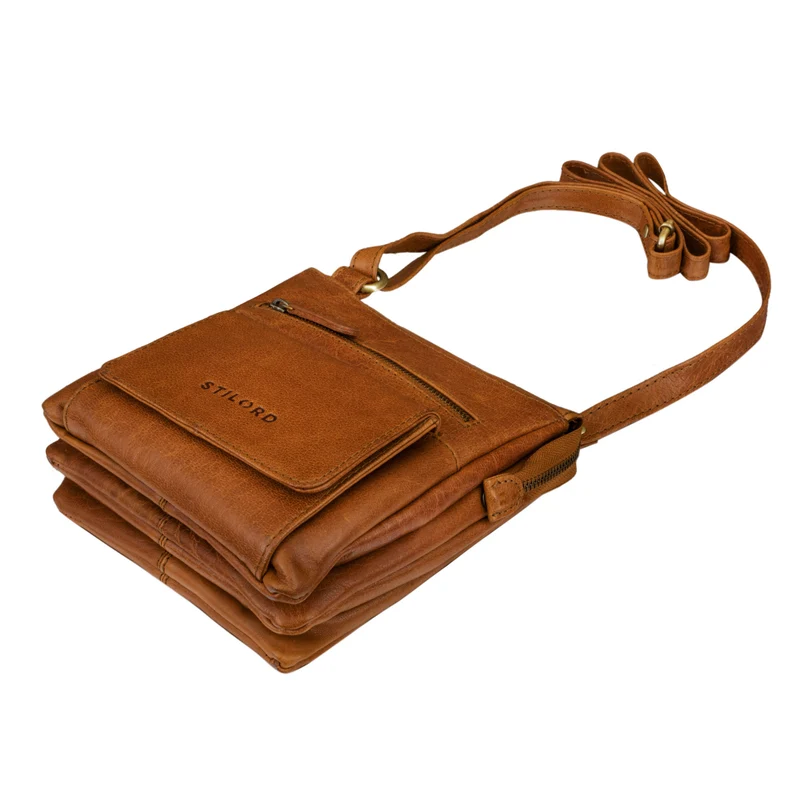 "Leon" Schultertasche klein Leder