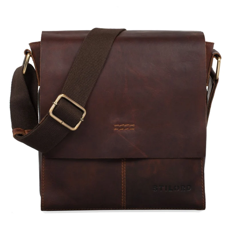 "Malte" Kleine Messenger Bag Leder Herren