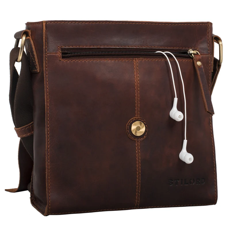 "Malte" Kleine Messenger Bag Leder Herren