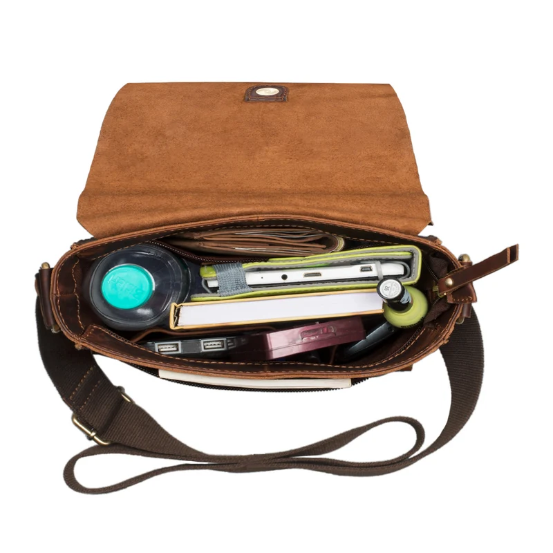 "Malte" Kleine Messenger Bag Leder Herren