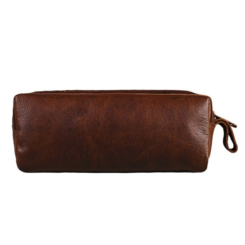 "Linus" Vintage Stiftetasche Etui echtes Leder für Kinder und Erwachsene