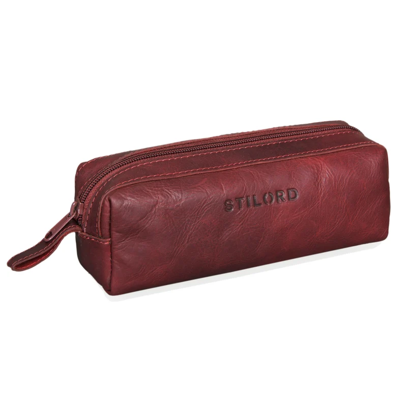 "Linus" Vintage Stiftetasche Etui echtes Leder für Kinder und Erwachsene