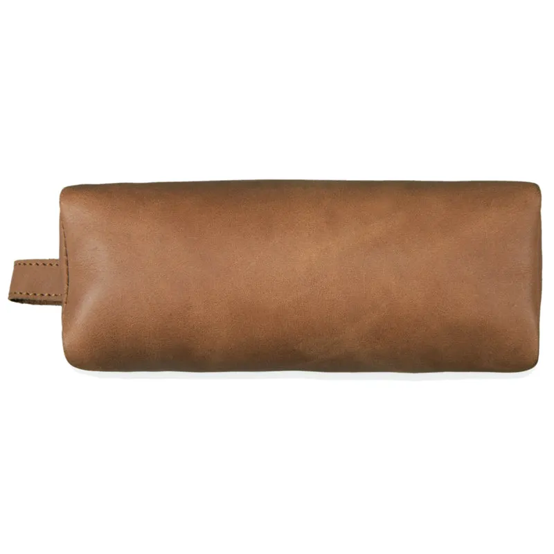 "Linus" Vintage Stiftetasche Etui echtes Leder für Kinder und Erwachsene