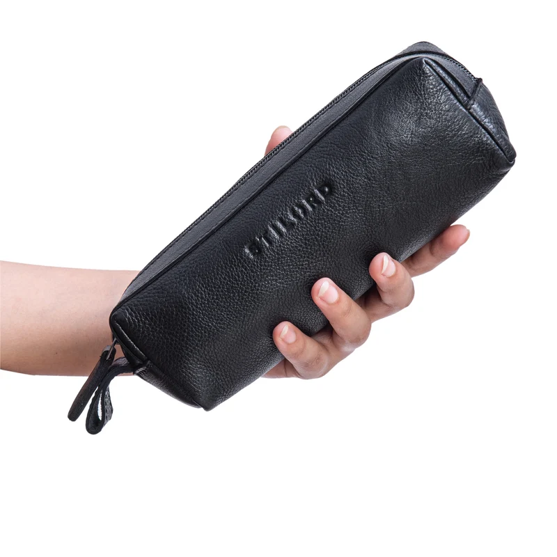 "Linus" Vintage Stiftetasche Etui echtes Leder für Kinder und Erwachsene