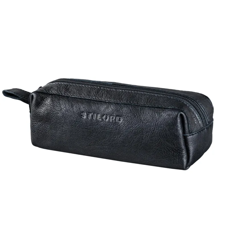 "Linus" Vintage Stiftetasche Etui echtes Leder für Kinder und Erwachsene