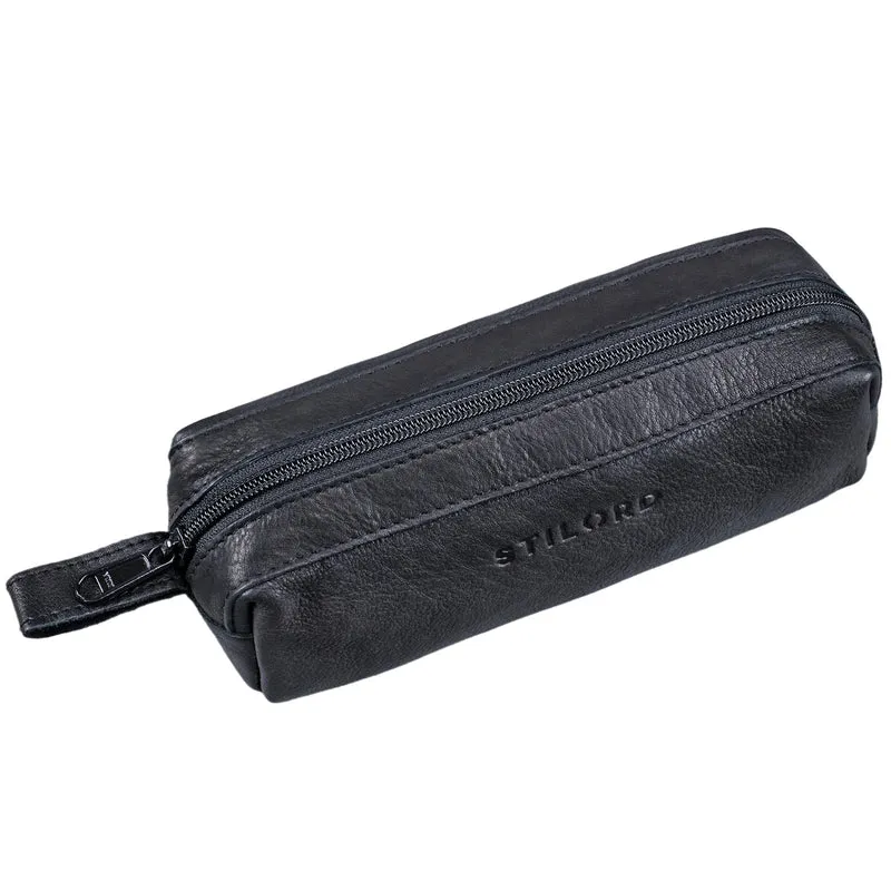 "Linus" Vintage Stiftetasche Etui echtes Leder für Kinder und Erwachsene