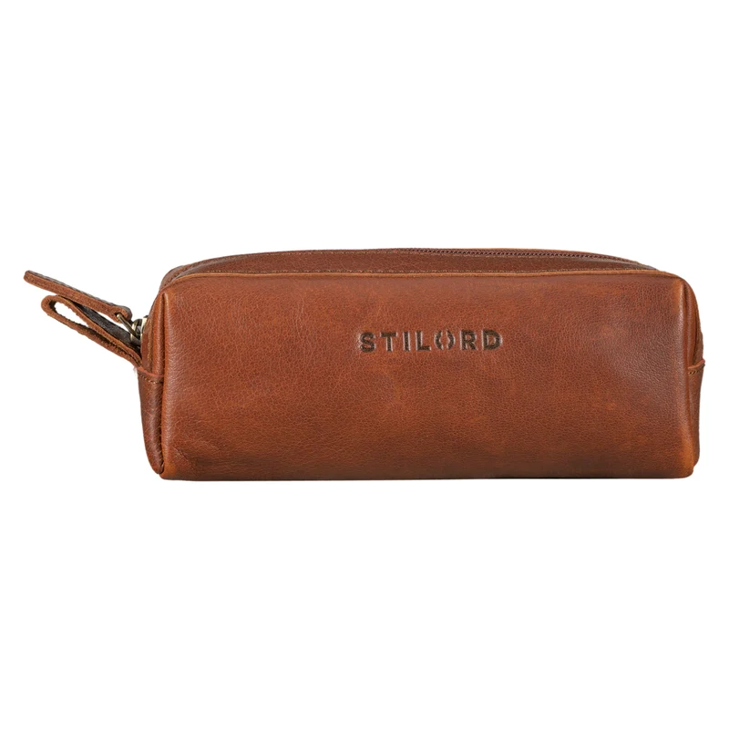 "Linus" Vintage Stiftetasche Etui echtes Leder für Kinder und Erwachsene