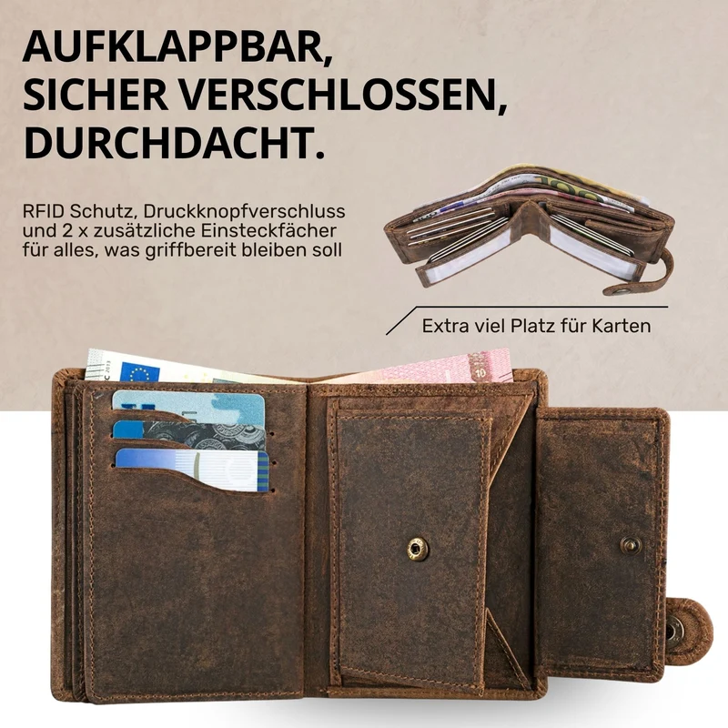 "Milo" Vintage Ledergeldbörse Herren