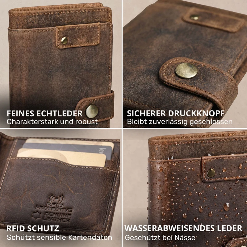 "Milo" Vintage Ledergeldbörse Herren