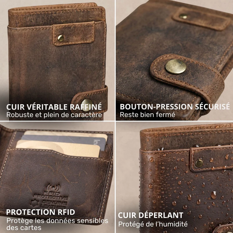"Milo" Vintage Ledergeldbörse Herren
