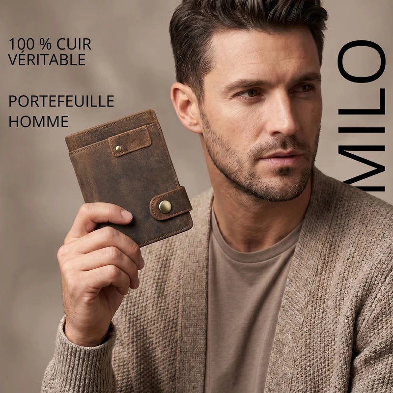 "Milo" Vintage Ledergeldbörse Herren