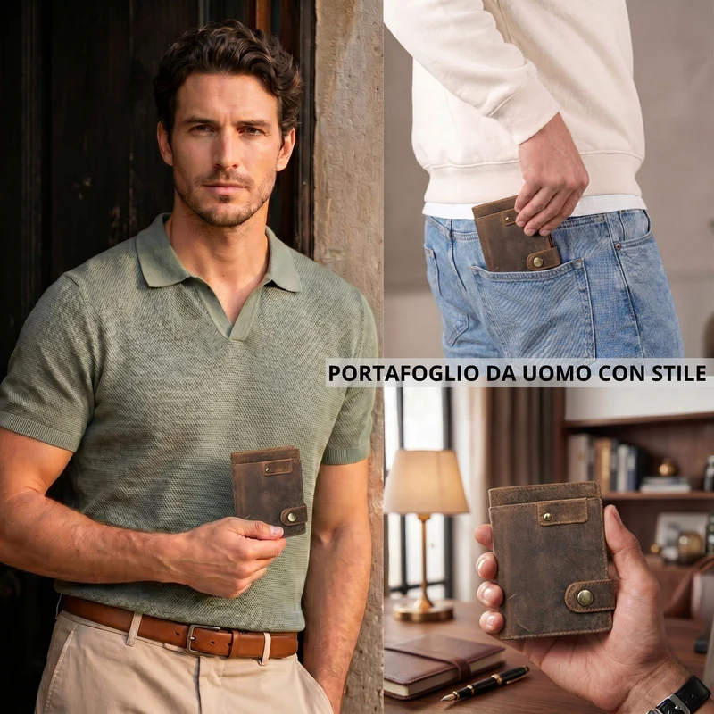"Milo" Vintage Ledergeldbörse Herren